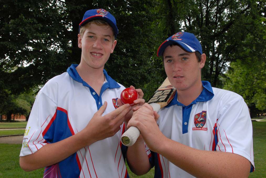 BATHURST: Bathurst players Luke Powell and Connor Slattery will line up for Western Zone at the Kookaburra Cup beginning today in Newcastle where they will take on Illawarra. Photo: ZENIO LAPKA 011014zcricket