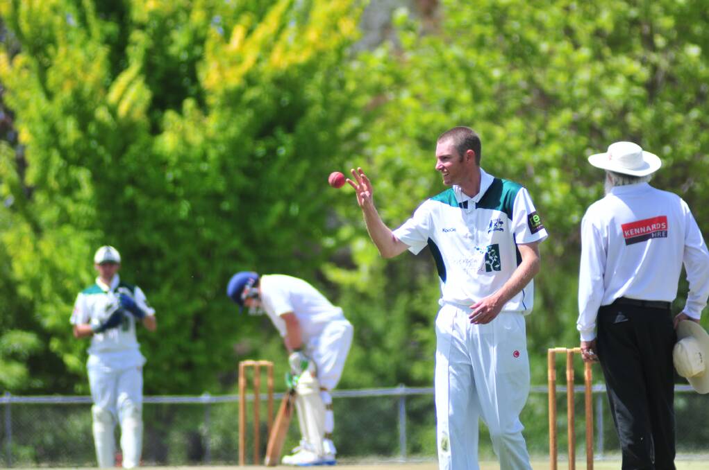 CRICKET: Orange City's Shaun Grenfell against Centrals in ODCA first grade on Sarurday. Photo: JUDE KEOGH