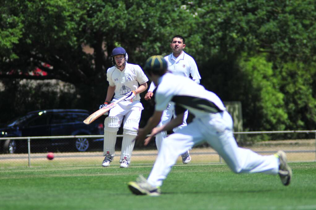 CRICKET: Cavaliers' Matt Corben against CYMS in Saturday's ODCA first grade one day final at Wade Park. Photo: JUDE KEOGH