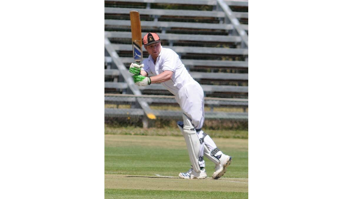 CRICKET: Centrals Mark Weigold against Cavaliers in ODCA first grade at Wade Park. Photo: STEVE GOSCH