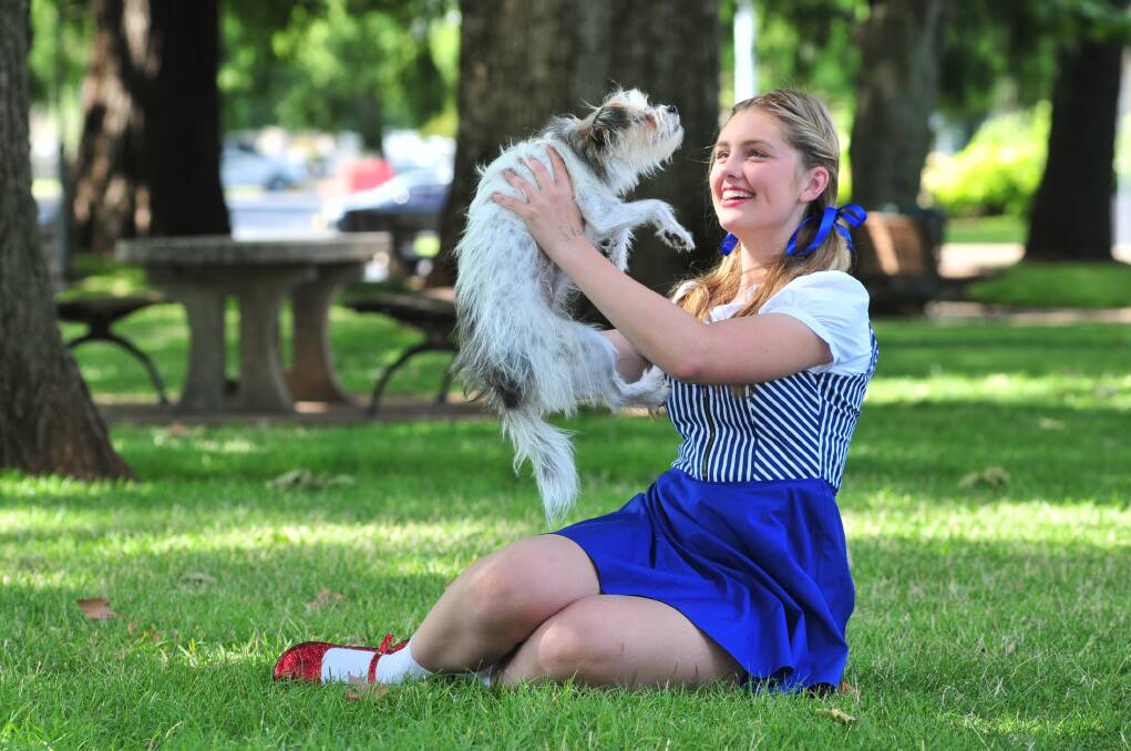 THERE'S NO PLACE LIKE HOME: Lyndall Thomas with Pip ahead of the Wizard of Oz auditions. Photo: JUDE KEOGH