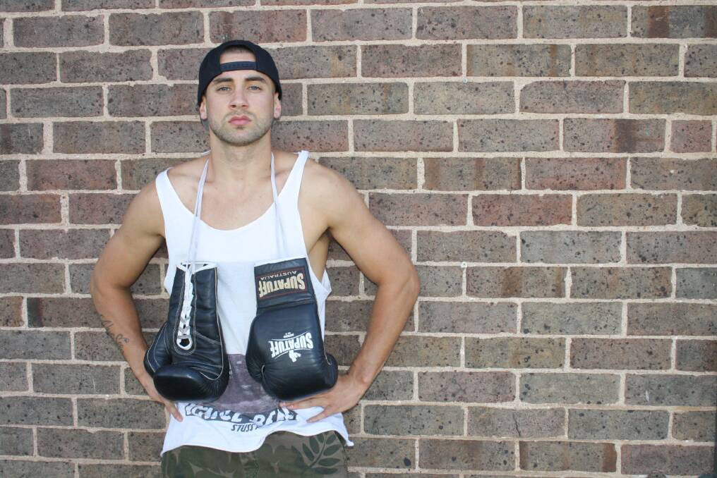 GOLDEN GLOVES: Sam Ah-See, before his fight at the Black Money Fight Night in Dubbo.
