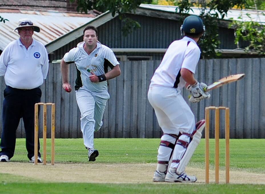 STEAMING IN: CYMS speedster Chris Novak charges in.