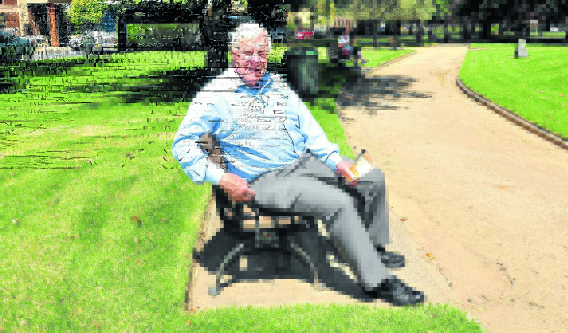 OBJECTION: Former mayor Dick Niven believes the toilet block proposed for opposite his law firm in McNamara Lane won’t fit in with Robertson Park.  		                   Photo: JUDE KEOGH 0306niven