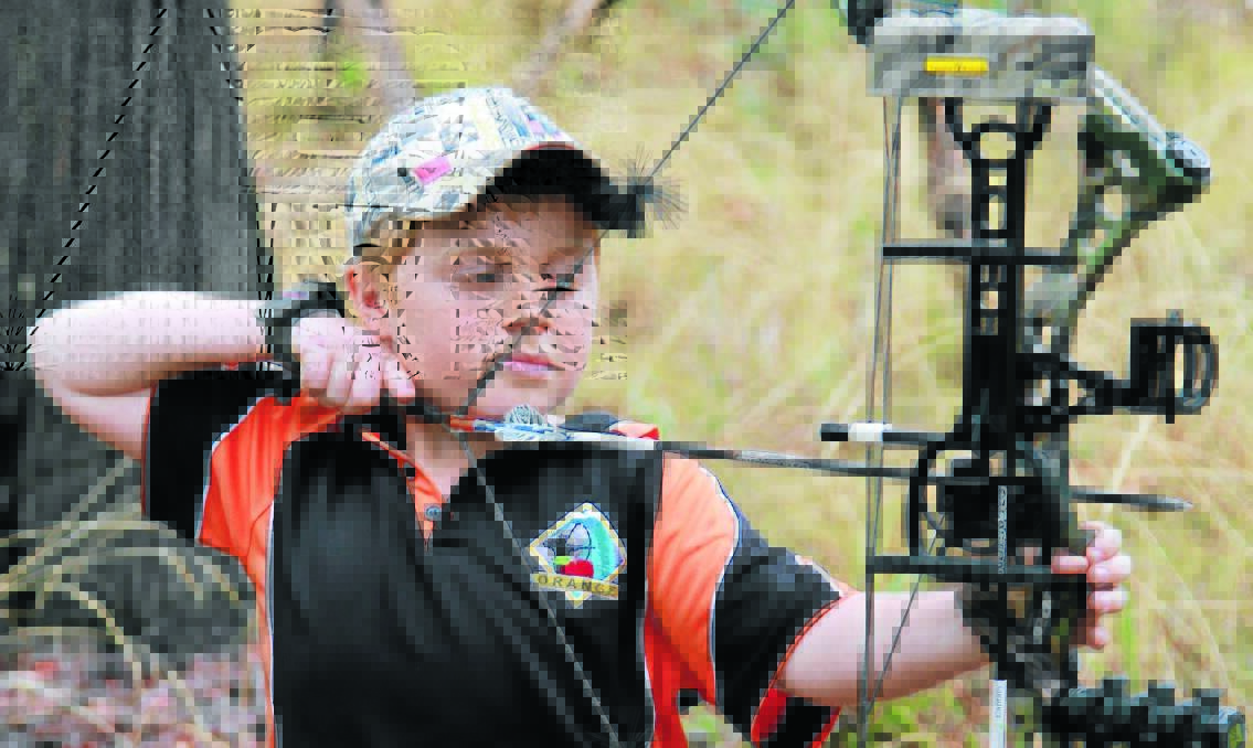 ON TARGET: Orange and District Bowhunters Club’s Matt Kearney lines up his shot in last year’s Walkabout Shoot. Photo JEFF DEATH 0127jdbowhunters1.