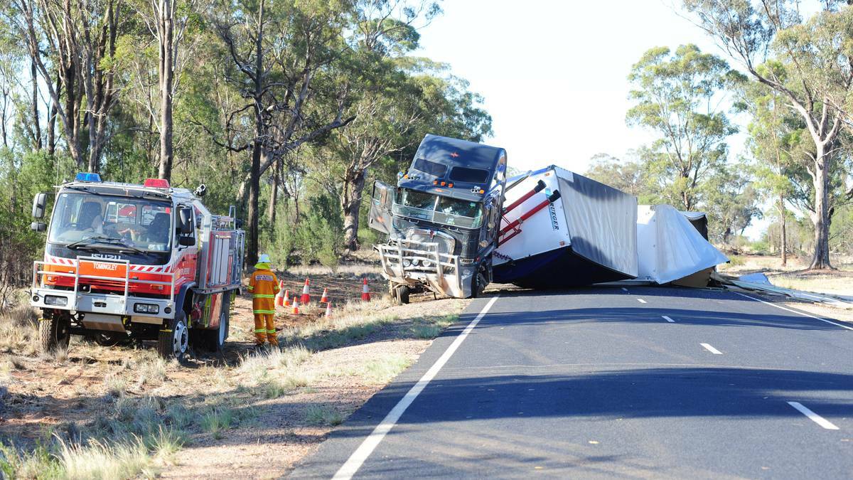 DUBBO: A woman was killed after a car and truck collided on Wednesday afternoon near Narromine. Photo: LOUISE DONGES