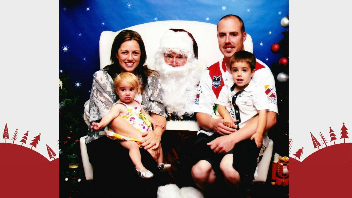 This year neither Mr 2 or Miss 1 were a fan of Santa so mum and dad got in the photo as well. Despite it being close to the end of Movember and dad having a very seedy Mo it is my favourite family photo! Flick across to see more photos. 
