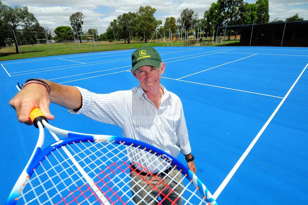 DUBBO: Dubbo City Council landcare services manager Lynton Auld at the Wongarbon courts reconstructed for the extra uses of basketball and netball. Photo: LOUISE DONGES