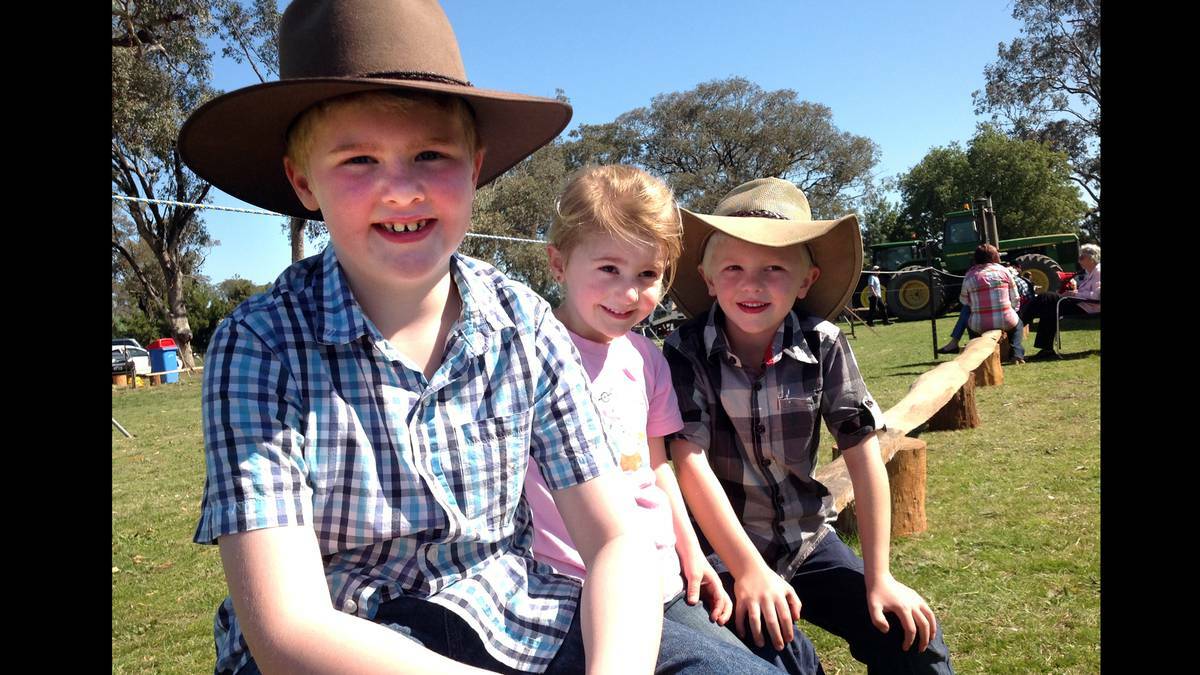 COWRA: Will, Bella and Jacob Graham at the Woodstock Show. It's a bit of a family tradition! The brothers featured at the Show in the Guardian's coverage a few years ago.