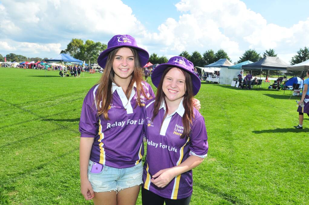 RELAY FOR LIFE: Breanna Pearce and Renee Ritchie. Photo: JUDE KEOGH