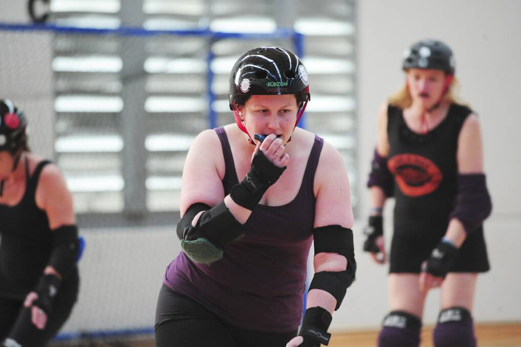 Orange Roller Derby League Training - Robyn Zombie Photo Jude Keogh