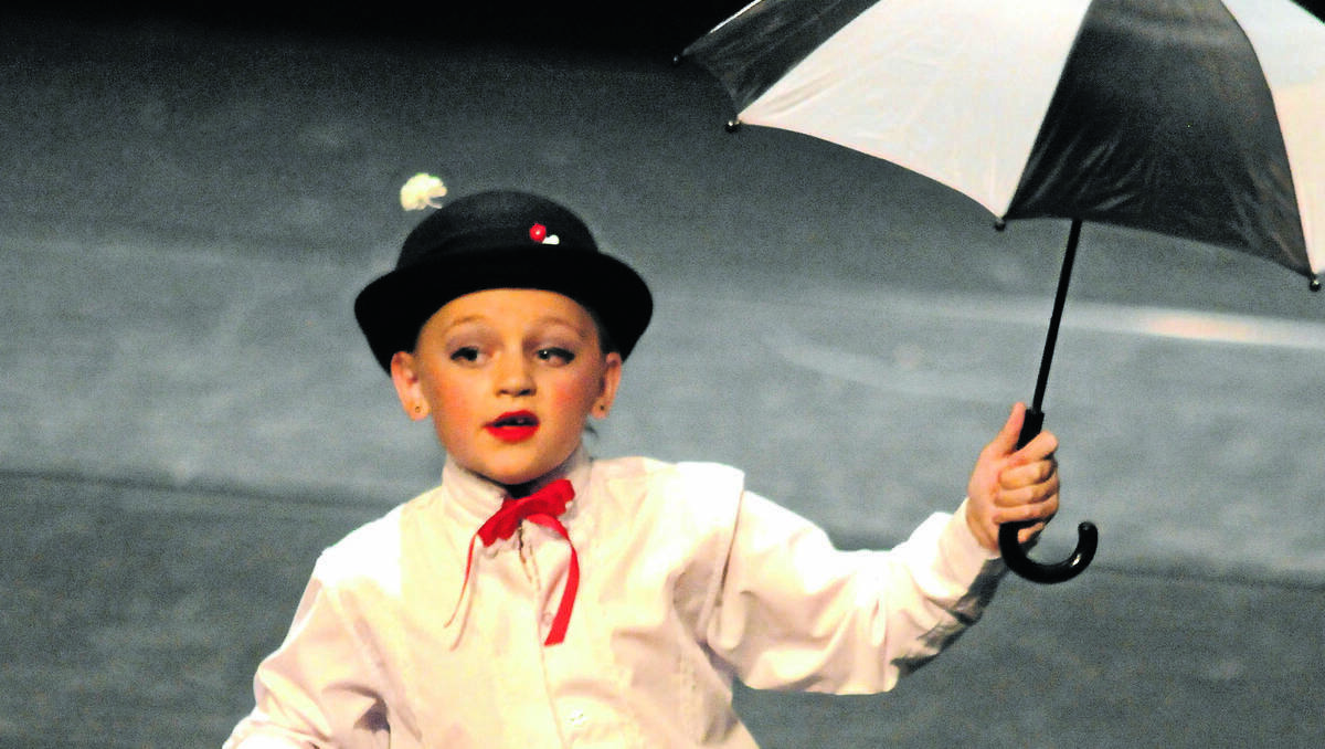 ORANGE:  McKenna Pollack-Bennett, of Orange, performs her interpretation of Mary Poppins in the song and dance solo section for students 8 years and under on Monday. Photo: STEVE GOSCH 0812sgeist