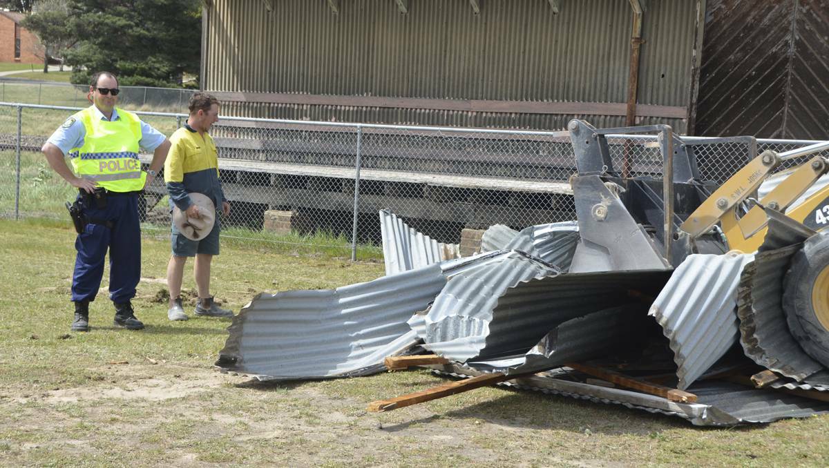 WALLERAWANG: Wild winds ripped a roof off.