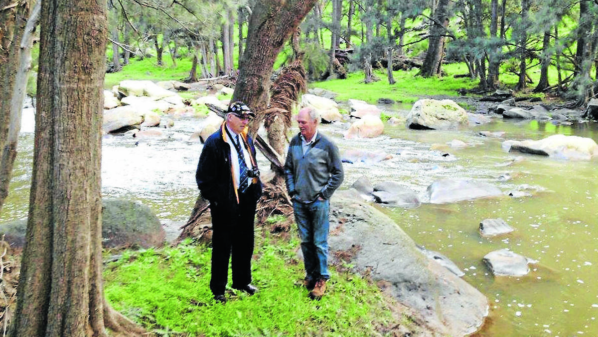 ORANGE: POINTY END: Central Tablelands Water general manager Tony Perry and Cabonne deputy mayor Lachie MacSmith at the site of the proposed Needles dam on the Belubula River.