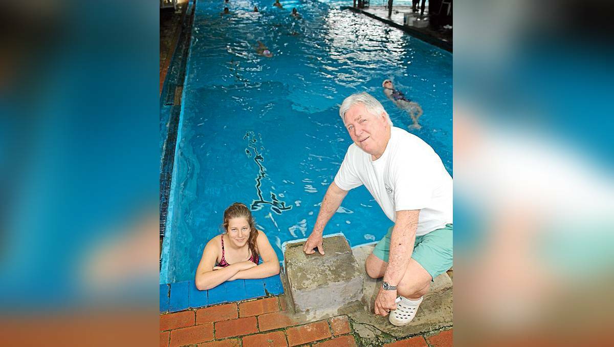 MUDGEE: Swimmer Alyisha Beckingham, with coach and Mudgee Indoor Swimming Centre owner Mick O’Sullivan at training, said she would be “devastated” if the swimming centre closes.