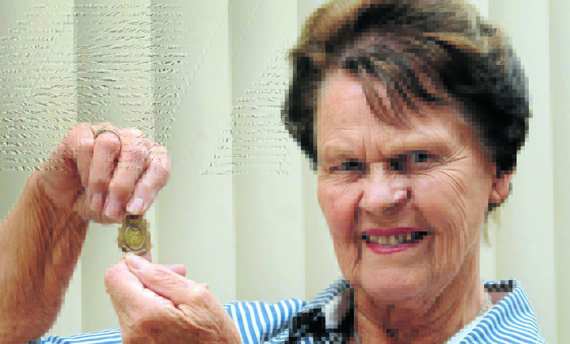 LONG LOST: Gloria Jaeger says it’s great to have her uncle Sidney Painter’s war medal returned to the family.  Photo: STEVE GOSCH.