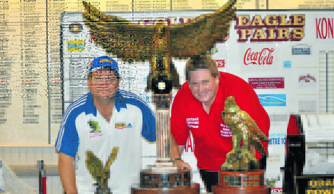 HOPEFULS: Glen Robinson and Lee Stinson are looking forward to the 45th Golden Eagle pairs tournament this week in Orange. Photo: NICK MCGRATH