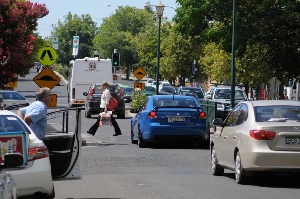 ROAD BUMP: Four new speed humps and signage is proposed for the Anson Street car park but suggestions to make it a shared zone have been abandoned. Photo: STEVE GOSCH                                                         0211sgcrossing