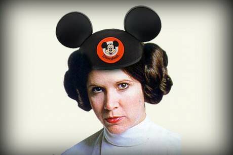 ONE EMPIRE TO ANOTHER: Star Wars icon Princess Leia (Carrie Fisher) is now in the House of Mouse after George Lucas transferred the fanchise to Disney.