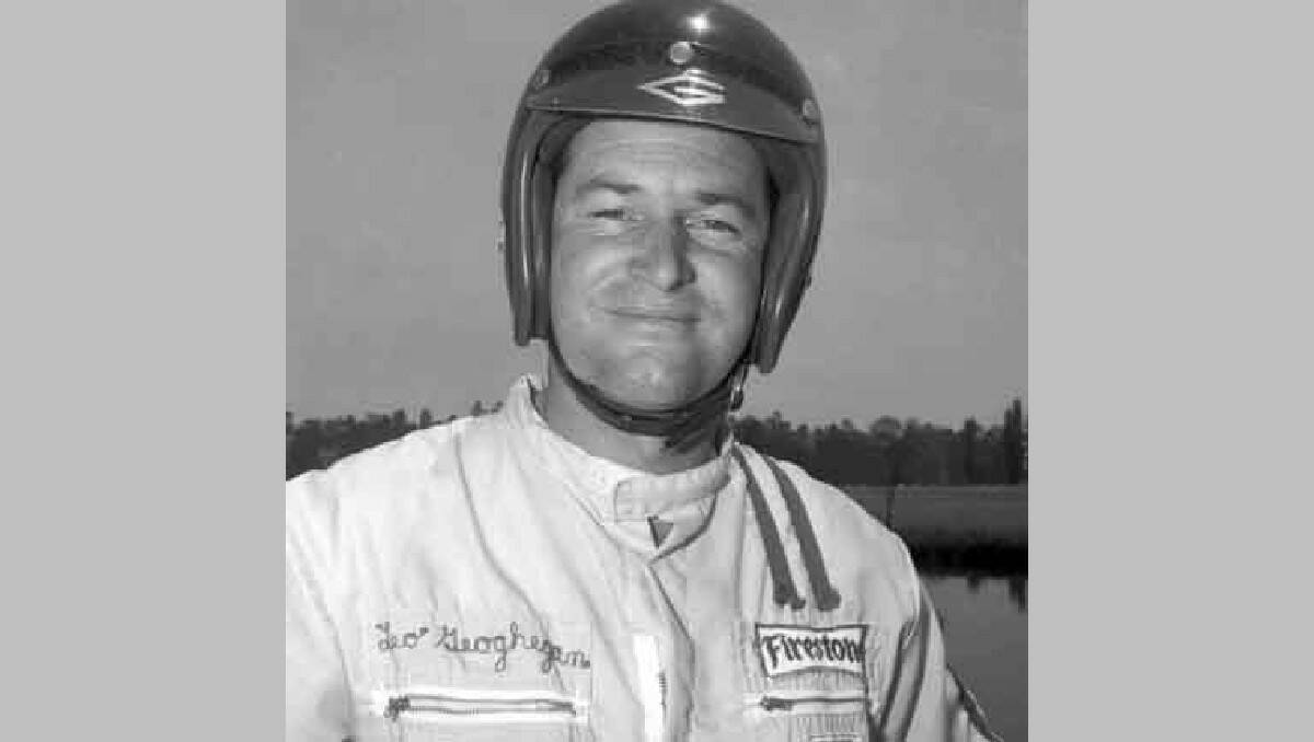 A RACING HISTORY: Motor racing star Leo Geoghegan, pictured in 1968, will be in Orange today to launch the book Chequered Times, a History of Gnoo Blas Orange 1953-1961 on behalf of the Gnoo Blas Classic Car Club.  Photo courtesy of: Autopics.com.au