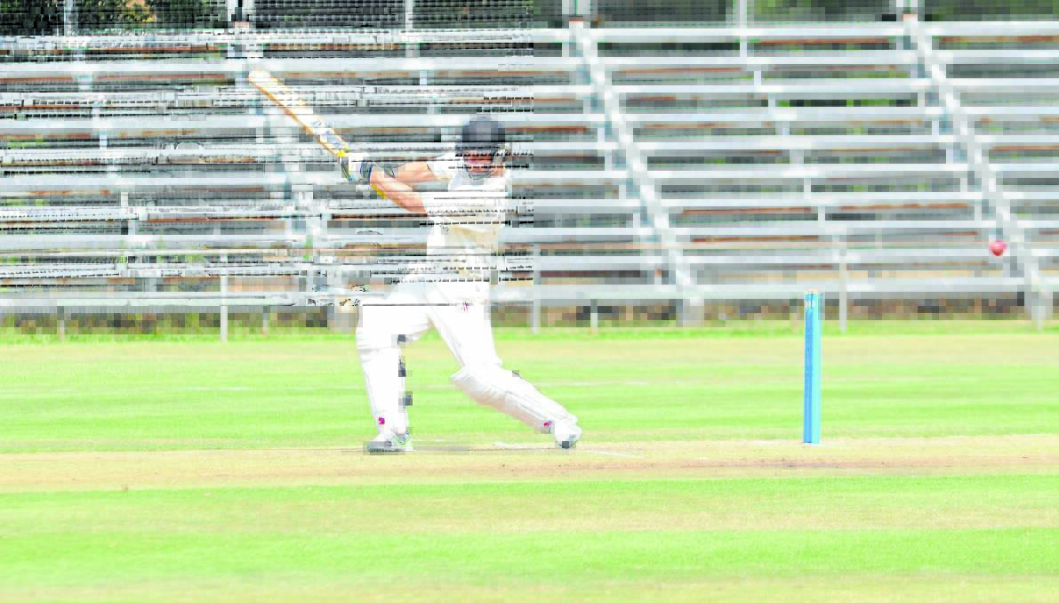 FOUR MORE: Cavaliers acting captain James Ryan hits out, the 18-year-old knocked up 30 not out to lead his team to an eight wicket win. Photo LUKE SCHYULER 0118lswade3