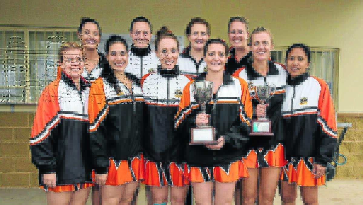 TOP TEAM: The all-conquering Orange open netball side including (back, from left) Cassie Vane, Narelle Walsh, Chloe Madden, Erin Taylor, (front) Amanda Rouse, Kellie Watson, Tegan Dray, Nat Carthew, Mardi Aplin and Sheryll Selwood.