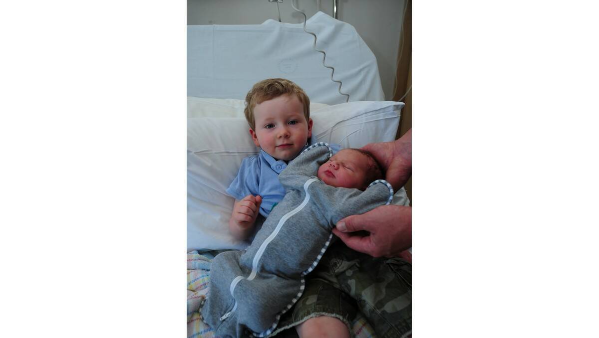 Angus Kelly, pictured with older brother Lucas, was born on January 3. Angus is the son of Meg and Dallas Kelly.