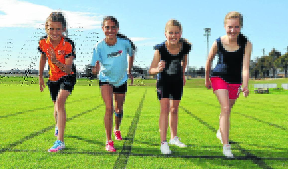 ON YOUR MARKS: Bletchington's Eva Reith-Snare, Erin Naden, Sarah Greatbatch and Maddie Heath will be in action at the NSW Primary School Sports Association state championship at Homebush tomorrow. Photo: NICK McGRATH 1010nmrelay