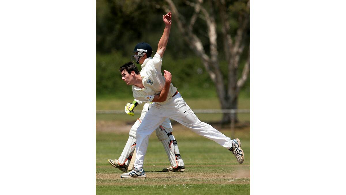 BIG EFFORT: Former Orange quick Josh Bennett  bowls for Newcastle  at last year’s Country Championships. Photo: NEWCASTLE HERALD