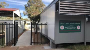 Demountable buildings have been used to create a temporary campus for Willyama High School students. (HANDOUT/NSW GOVERNMENT)