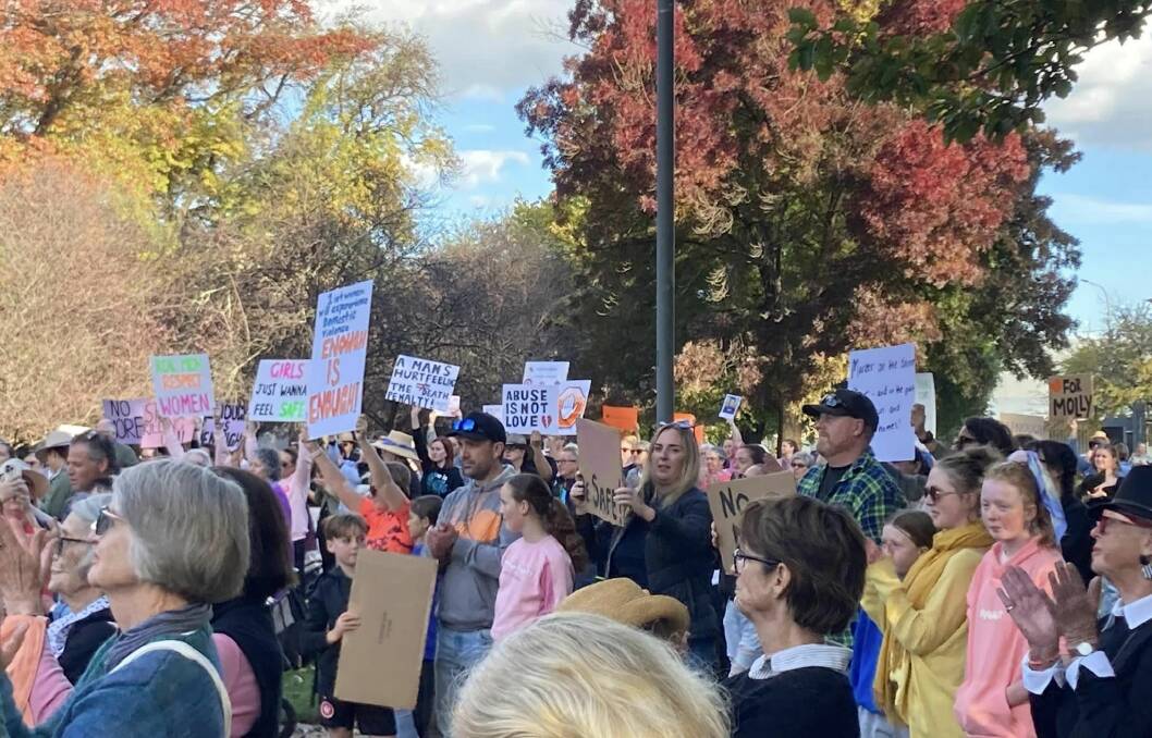 The 'No More' rally in Orange. Photo: Supplied