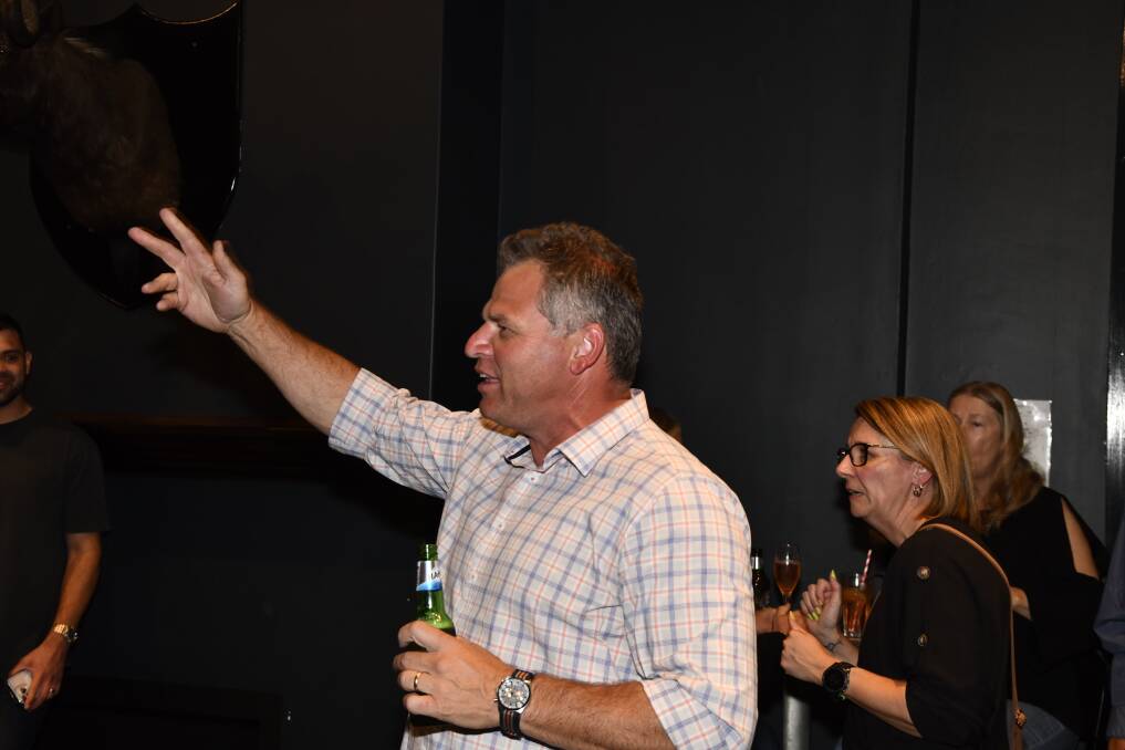 Reelected Orange MP Phil Donato greets supporters at the Hotel Canobolas. Picture by Carla Freedman