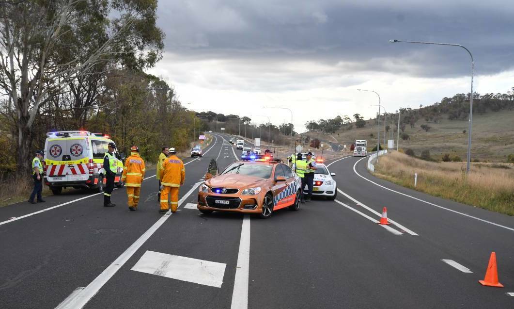 The scene of a non-fatal crash at the intersection of the Mitchell Highway and Northern Distributor in 2019. Picture by Carla Freedman