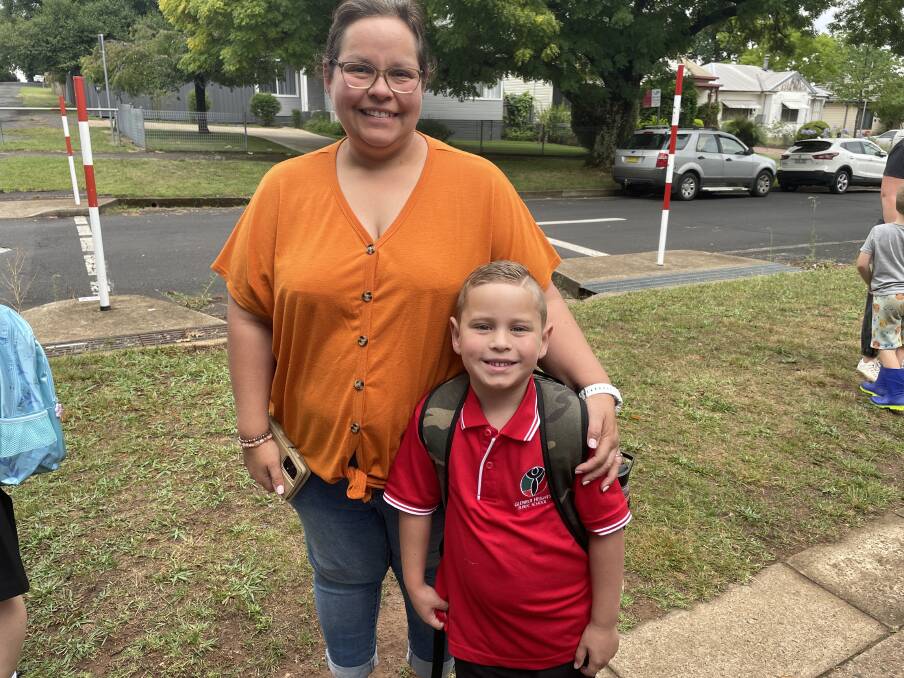 Trenna and Eli arrived bright and early ahead of the new school year. Picture by Dominic Unwin
