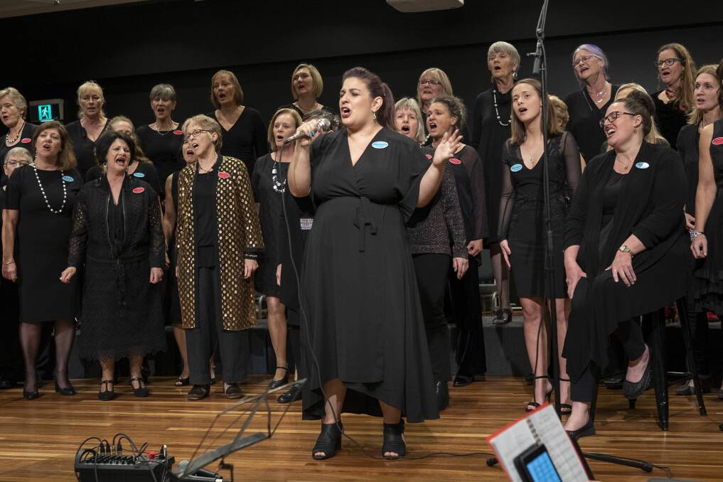 The Katandra Womens A Cappella choir in action earlier this year. Picture supplied
