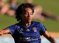 Newcastle Jets' Sarina Bolden goes on the attack against Sydney FC at Leichhardt Oval. Picture by Getty Images