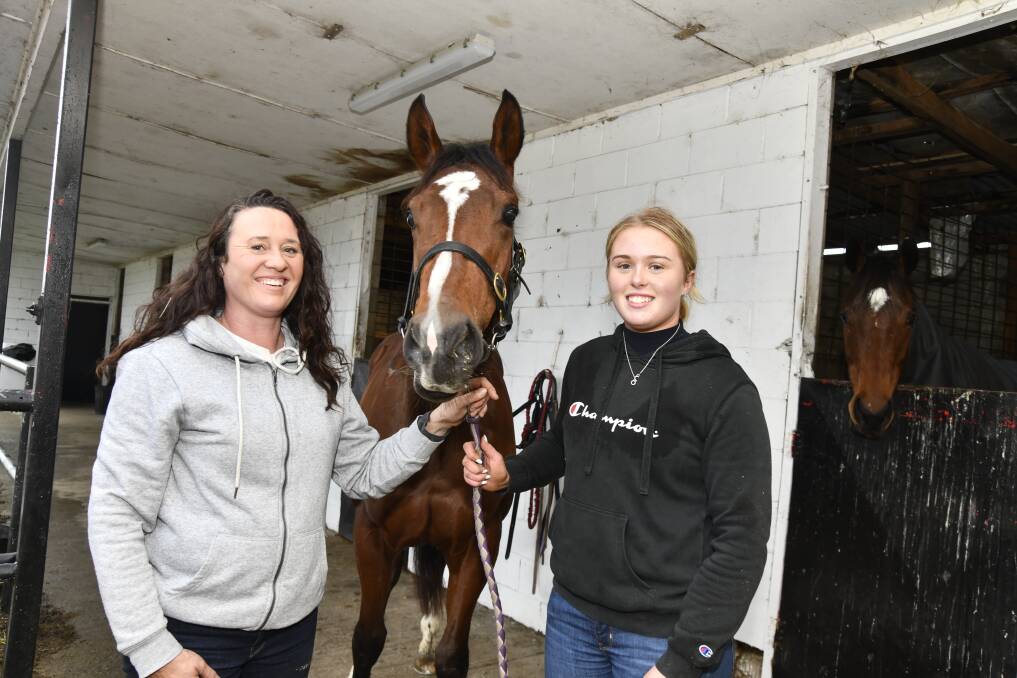 Melissa and Kyla Harrison with Kelila at Towac Park Racecourse. Picture by Jude Keogh