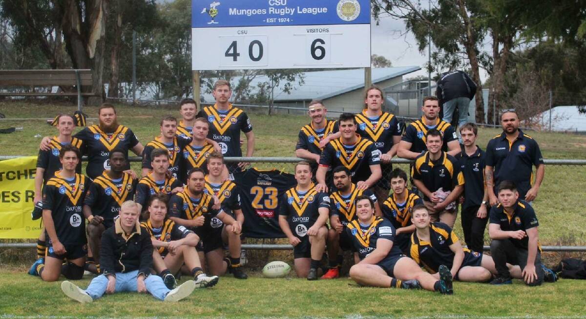 The CSU Mungoes Rugby League men's team paid tribute to Blayze Piper-Hurst by hanging his jersey on the fence during their game on Sunday, May 28. Picture supplied