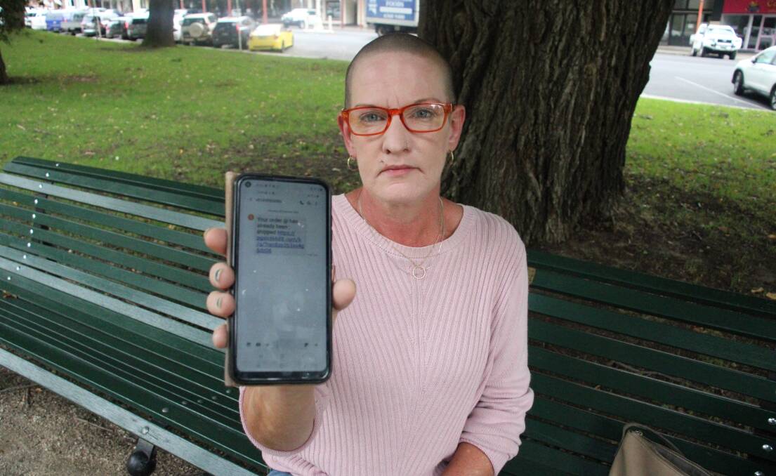 BEWARE: Tanya Sinclair urges people to be very wary when receiving unusual text messages. Photo: AMY REES.