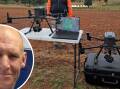Police used drones to search a property in Mendooran for information about James Hunter, who has been missing since 2020. Picture supplied
