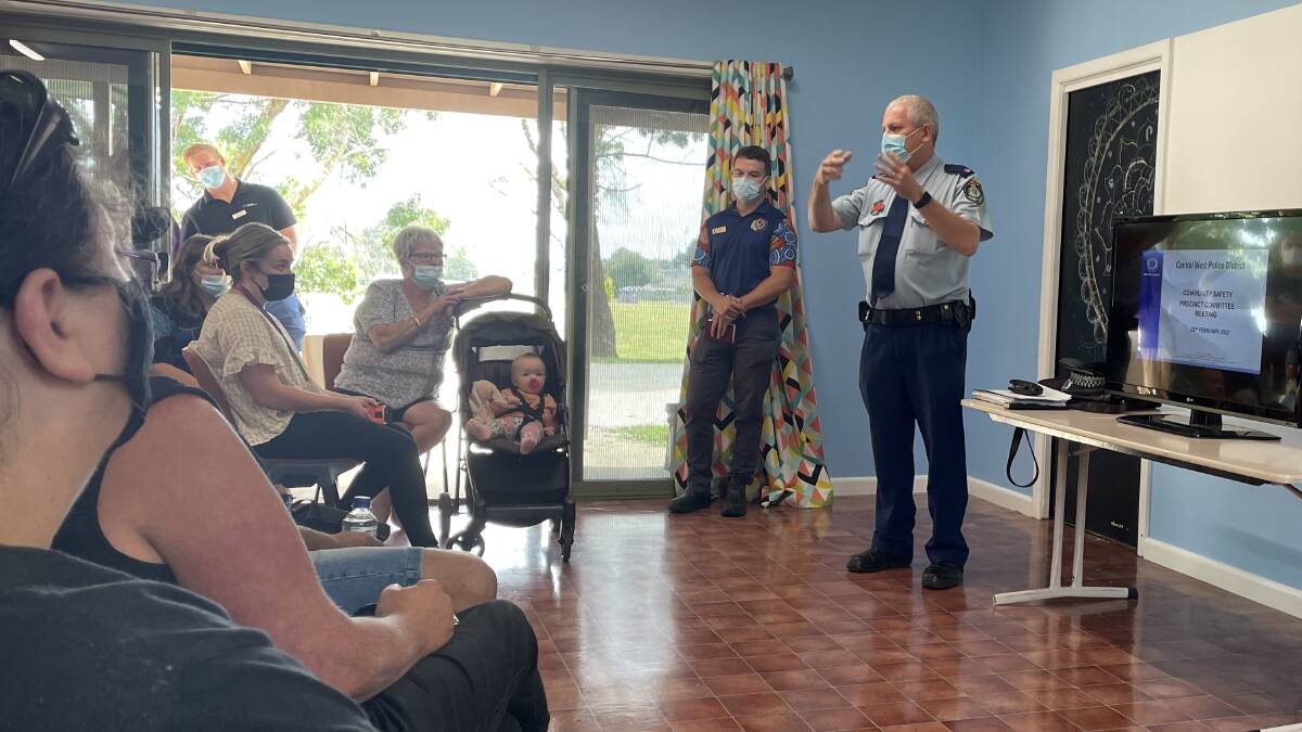 POSITIVE: Aboriginal community liaison officer Dylan Wright and Inspector Peter Atkins respond to questions from the floor at Wednesday's forum.