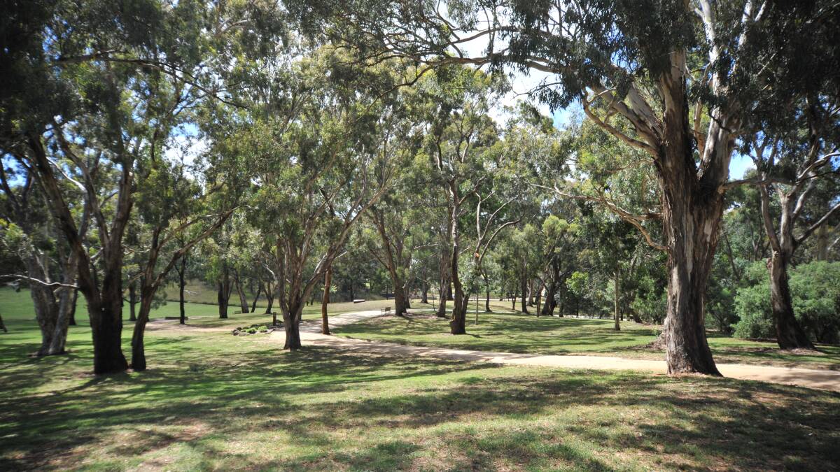 PEACEFUL: The view down to the Native Garden lawn at the Botanic Gardens. Survey results suggest three quarters of the community are happy for funerals to be staged in the area. Photo JUDE KEOGH