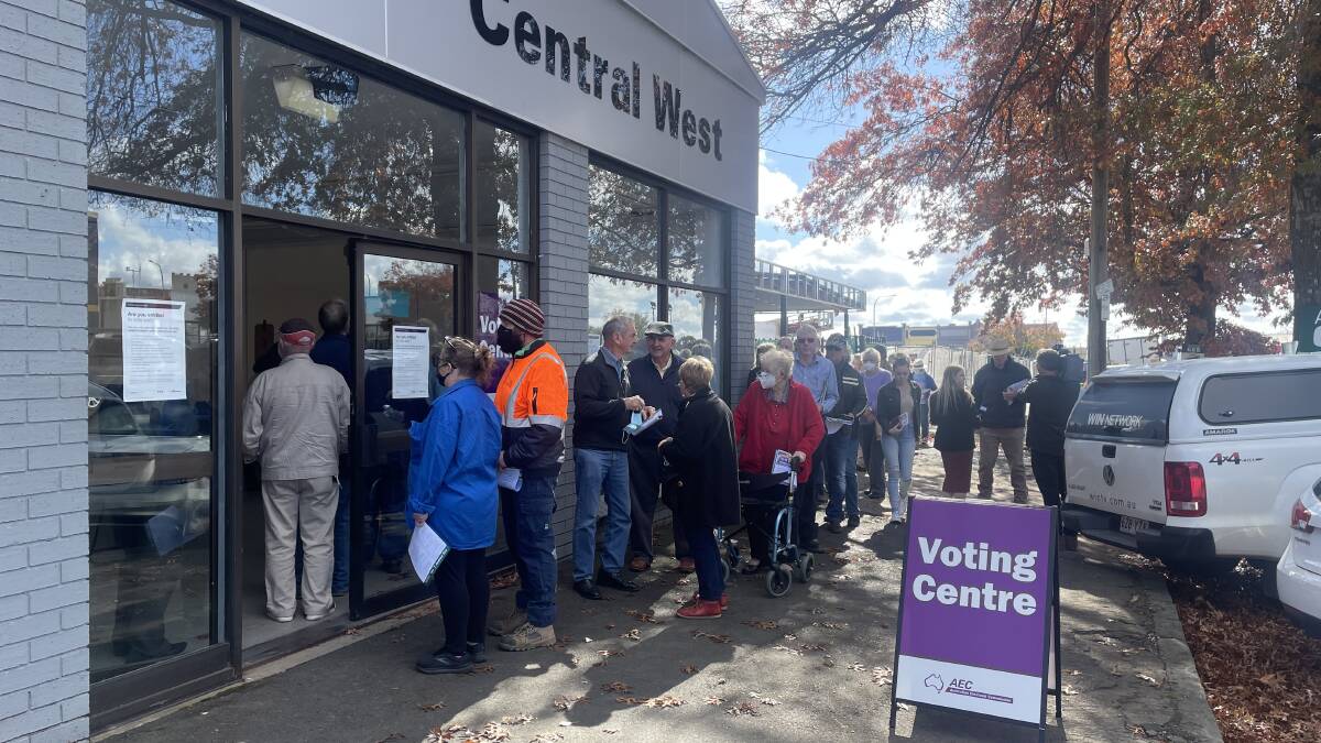 GETTING IT DONE: Voters flocked to Orange's pre-poll when it opened on May 9.