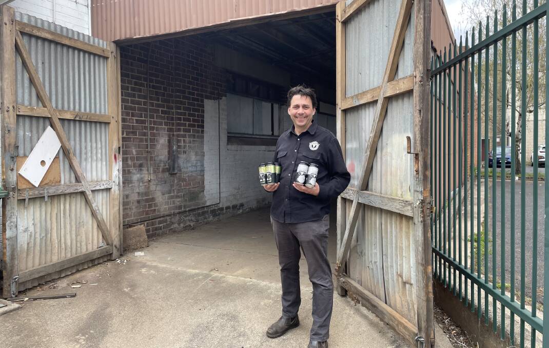 BREWERY LANE: Founder and head brewer Jon Shiner stands at what will be the Badlands Brewery's front entrance at its new central business district home.