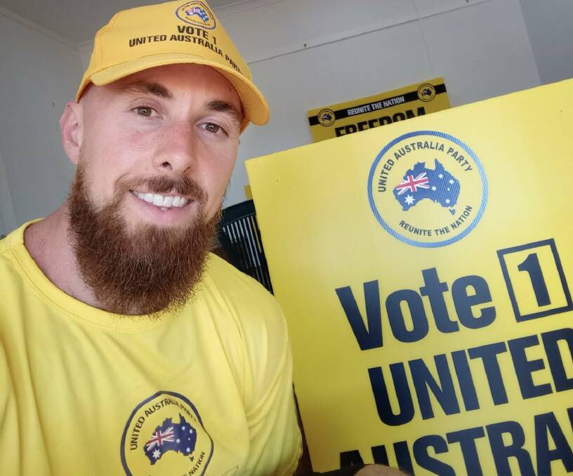 CASTING A WIDE NET: United Australia Party candidate Adam Jannis, from Wellington. Photo CONTRIBUTED