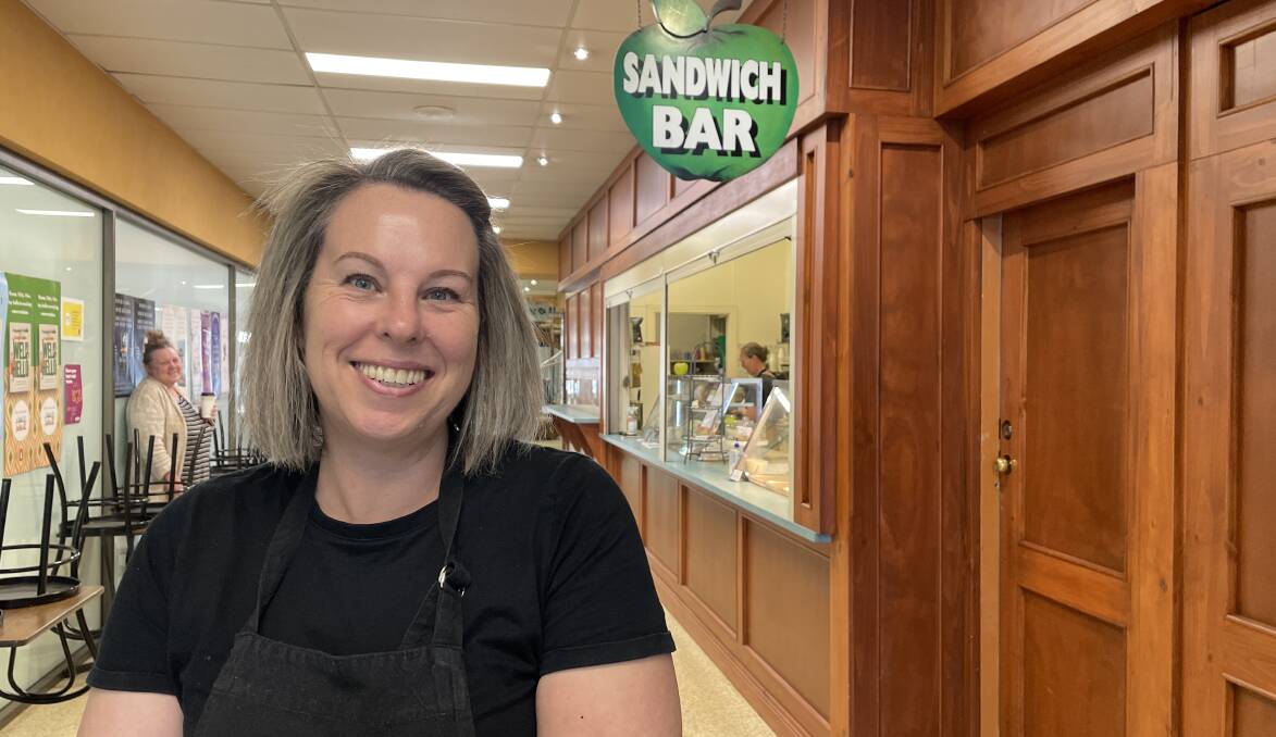 EASY BEING GREEN: Kristine Maclean has run The Green Apple sandwich bar for more than 10 years. Photo KATE BOWYER