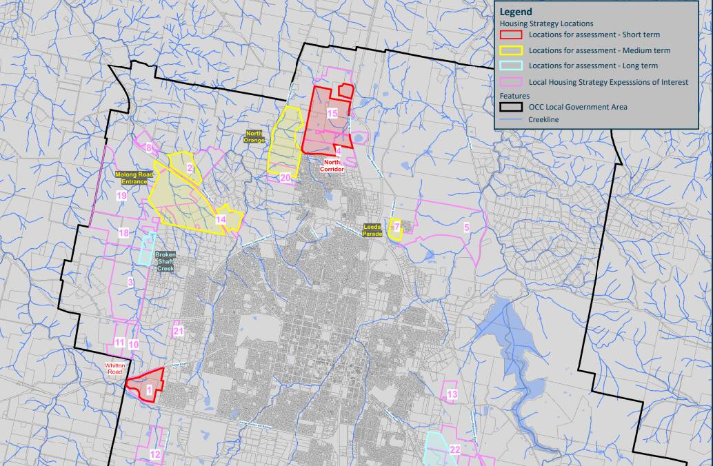 NORTHERN EXPOSURE: The area in red has been identified as land stock for the short term. Yellow is medium term.