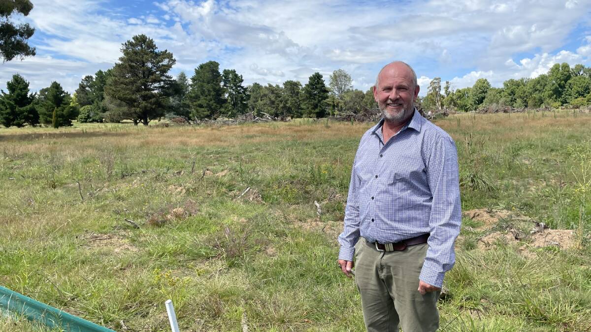 FIELD PLAY: Mayor Jason Hamling stands on the home of Orange's new sports precinct, after WRPP approval was granted on Thursday. Photo: KATE BOWYER.