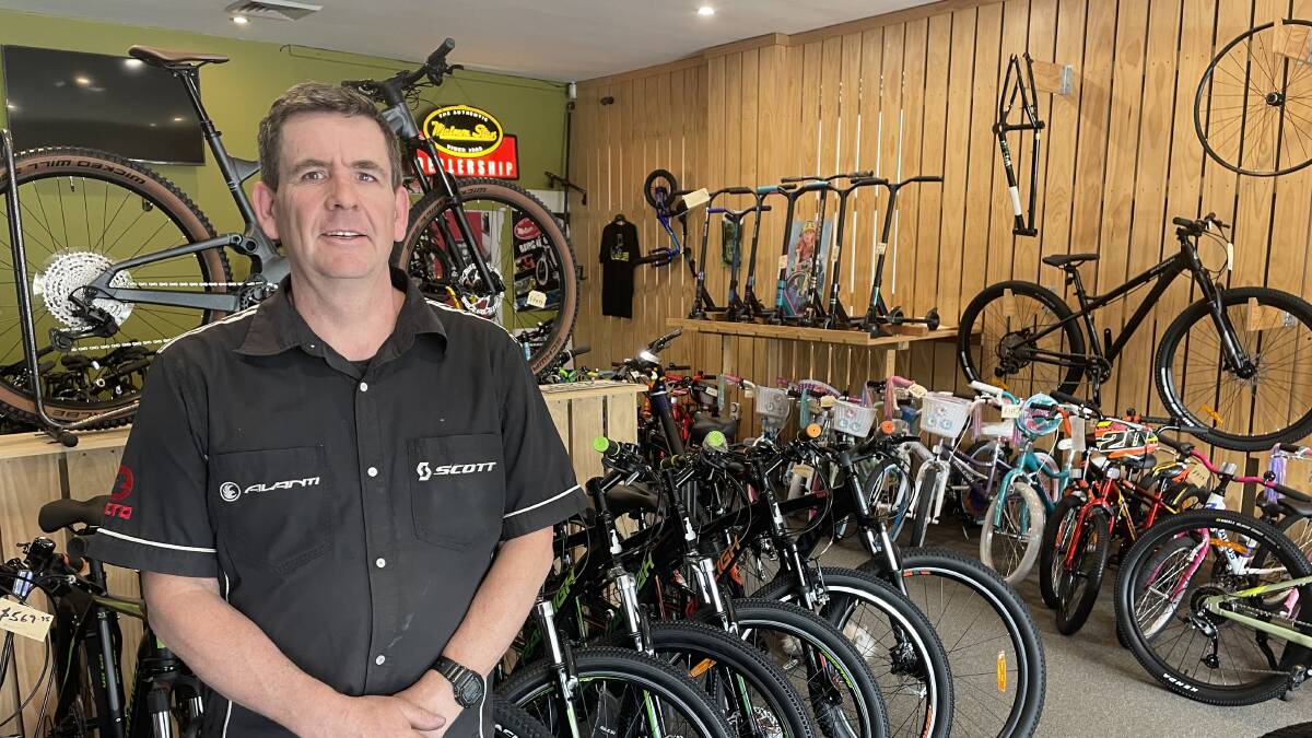 SHOP LOCAL: Ron Boulton Cycles owner Peter Boulton is urging residents to shop locally.
