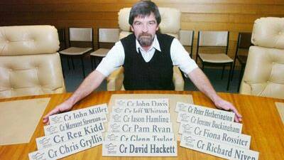 BLAST FROM THE PAST: Former Cr Dave Hackett back in 2005 when he moved reducing the number of councillors from 14 to 9.